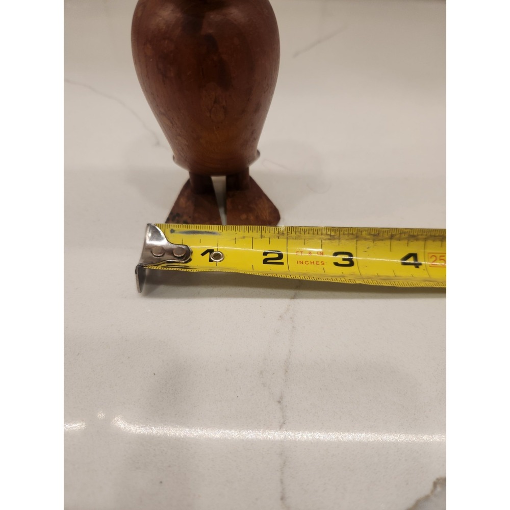 Vintage Laurids Lonborg Wooden Owl Figurine MCM Carved Teak Danish Eames Era 5" - Picture 11 of 11